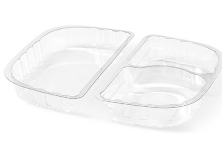 clear hinge container insert, unfolded