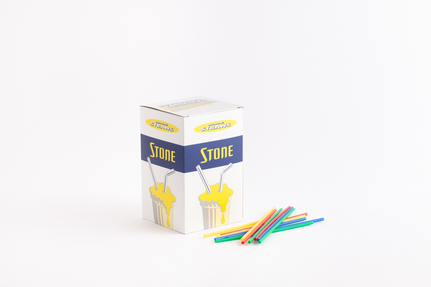 product image stone straw box teal multi colour cocktail straws