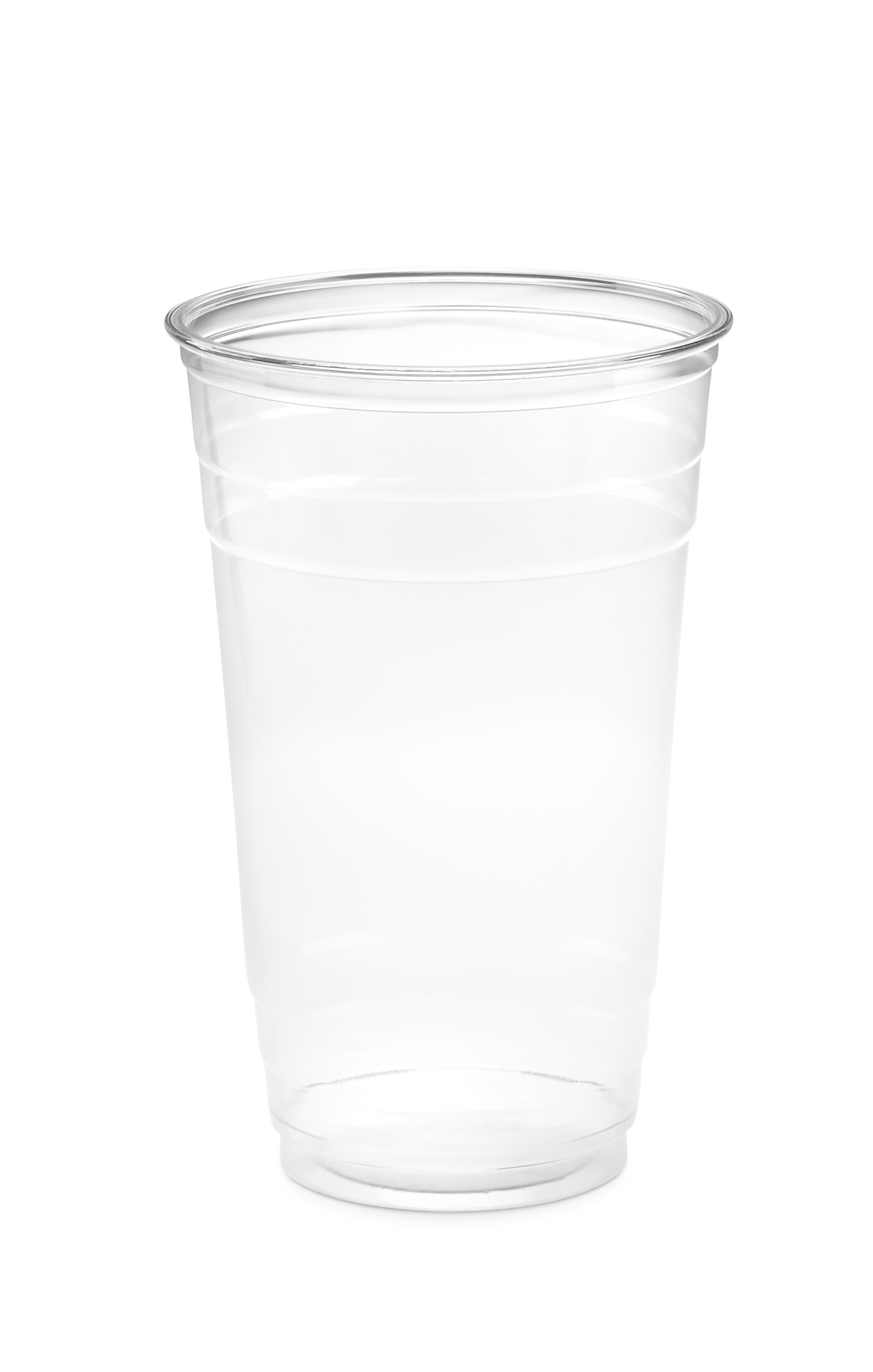 isolated image of empty clear cup