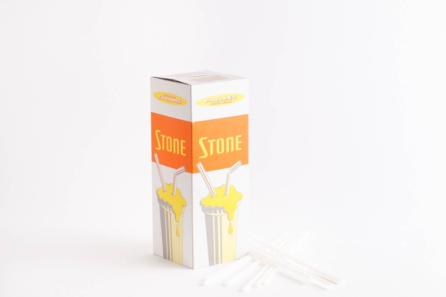 product image stone straw box orange