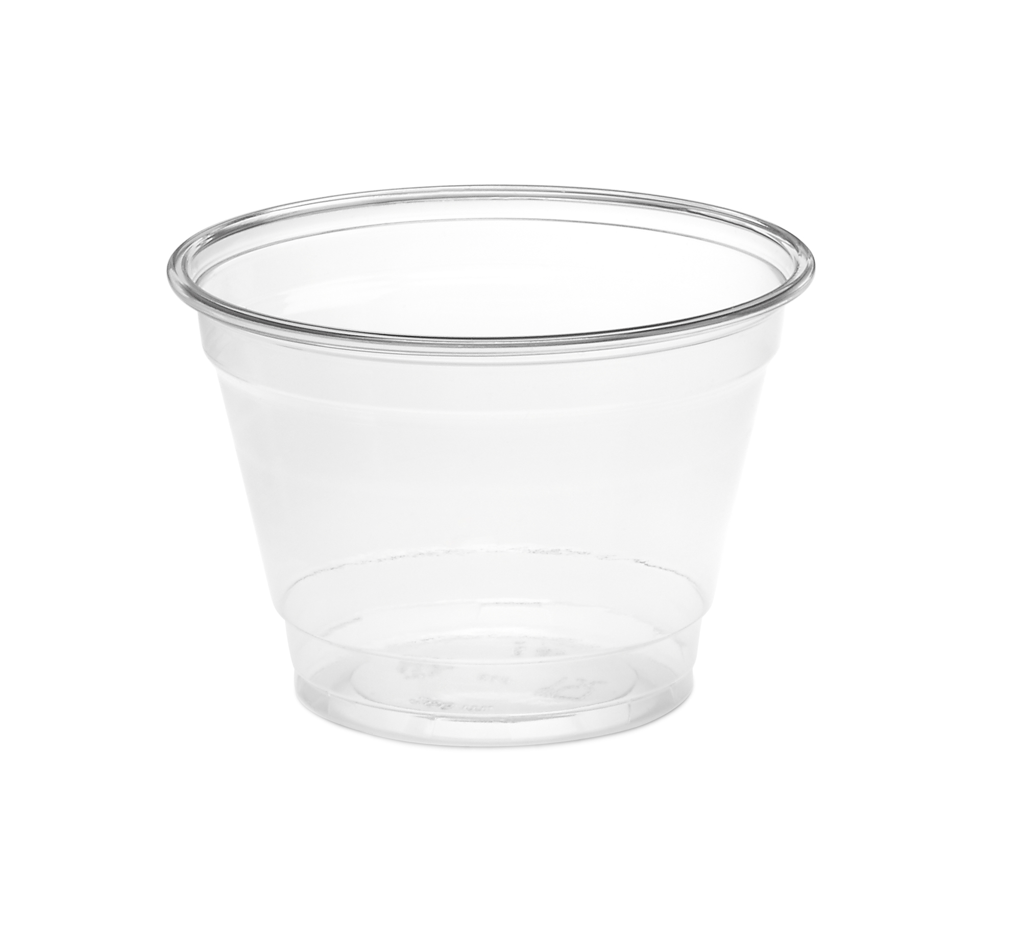 isolated image of empty clear fruit cup