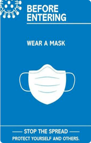 before entering wear a mask poster